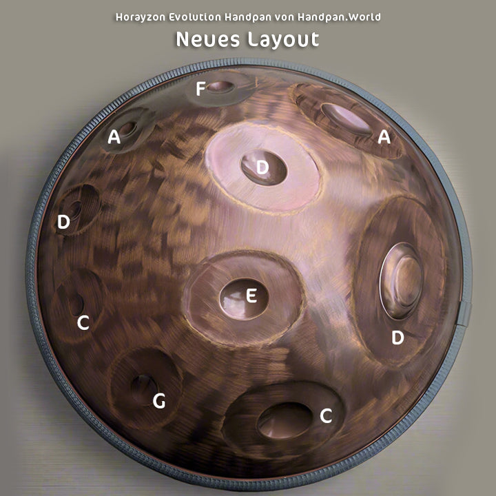 Horayzon Evolution Handpan | Professional | D Celtic Minor / Amara | Edelstahl