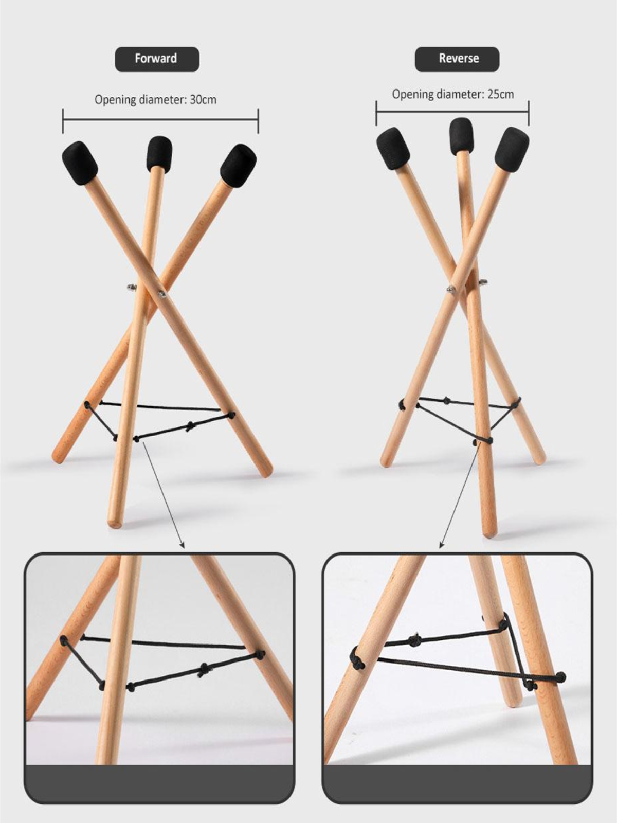 Handpan-Ständer aus Massivholz