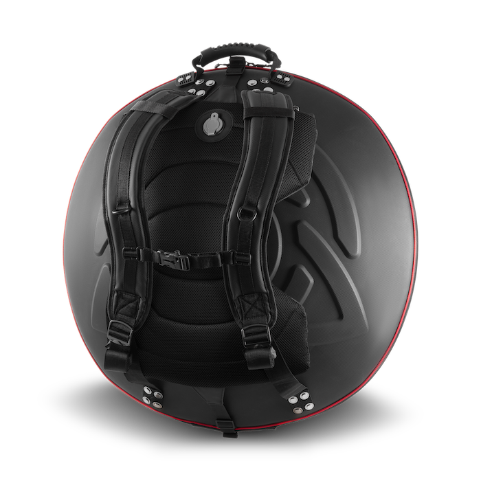 Durch die AirPad Rückenstütze kannst Du den Tragekomfort Deiner AVIOTEK HARDCASE Rucksack Tasche beim sicheren Transport Deines Handpan Drum Instrument erhöhen.