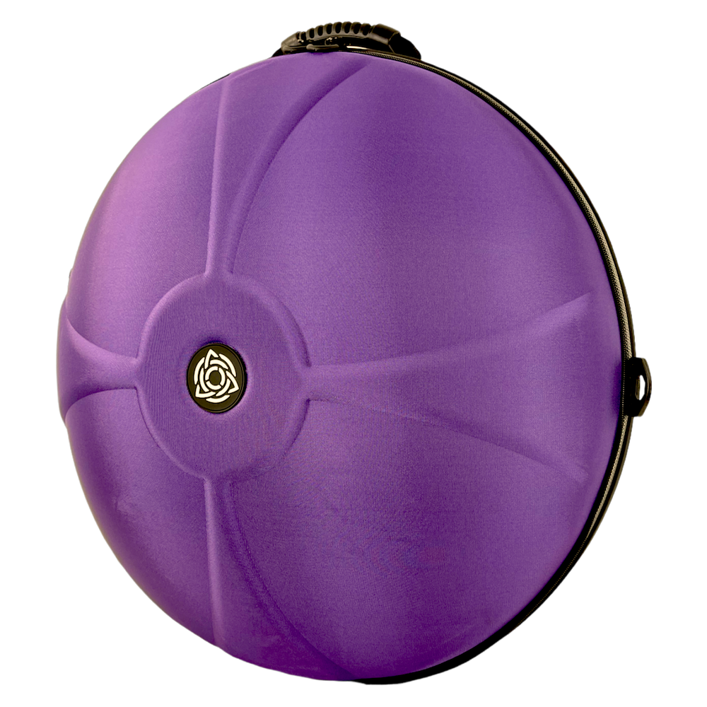 Evatek Handpan Rucksack Tasche der Marke Hardcase Technologies im Purple Haze Desig - Farbe lila. Garantiert bester Schutz bei Deinen Ausflügen und Transport Deines Handpan Drum Instrument.