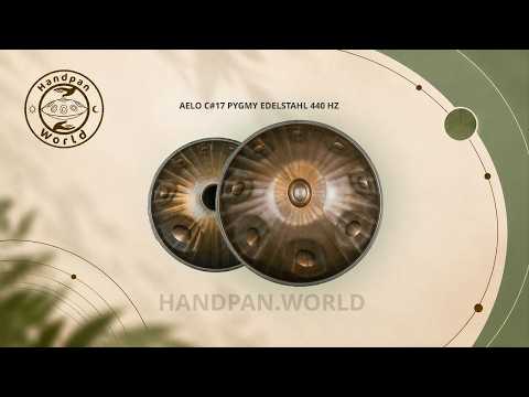 Aelo C# Pygmy Handpan aus hochwertigem Edelstahl mit 17 Klangfeldern und 440 Hz Stimmung. Klangvolle Edelstahl-Handpan mit harmonischen, warmen Tönen für Meditation, Entspannung, Yoga, Musiktherapie und kreative Musik. Handpan kaufen, Pygmy Handpan entdecken und das passende Handpan-Instrument für Anfänger, Fortgeschrittene und professionelle Musiker finden.