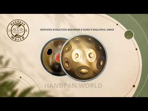 Horayzon Evolution Beginner Handpan D Kurd aus Edelstahl, 9 Klangfelder, 440 Hz – hochwertige Anfänger-Handpan mit harmonischem Klang und präziser Verarbeitung, ideal zum Handpan lernen und für ausdrucksstarkes Musizieren.