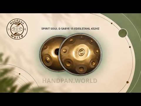 Spirit Soul D Sabye Handpan aus Edelstahl mit 15 Klangfeldern und 432 Hz Stimmung – hochwertige Edelstahl Handpan mit warmem, harmonischem Klang für Meditation, Yoga, Entspannung und intuitives Musizieren. Handpan kaufen für Anfänger, Fortgeschrittene und professionelle Musiker, die eine klangvolle Handpan für kreative Musik und Klangreisen suchen.